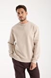 %100 Pamuk Relaxed Fit Bisiklet Yaka Sweatshirt - Günlük Kullanım İçin İdeal