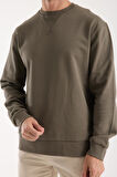 %100 Pamuk Relaxed Fit Bisiklet Yaka Sweatshirt - Günlük Kullanım İçin İdeal