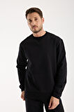 %100 Pamuk Relaxed Fit Bisiklet Yaka Sweatshirt - Günlük Kullanım İçin İdeal