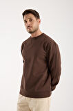%100 Pamuk Relaxed Fit Bisiklet Yaka Sweatshirt - Günlük Kullanım İçin İdeal