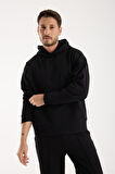 %100 Pamuk Premium Kalite Oversize Kapüşonlu Sweatshirt - Kanguru Cepli Hoodie