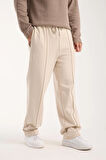 %100 Pamuk Bağcıklı Bel Bol Kesim Baggy Pantolon