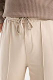%100 Pamuk Bağcıklı Bel Bol Kesim Baggy Pantolon