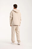 %100 Pamuk Erkek Oversize Kapüşonlu Sweatshirt ve Eşofman Altı (Takım)
