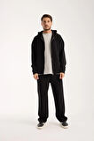 %100 Pamuk Erkek Oversize Kapüşonlu Sweatshirt ve Eşofman Altı (Takım)