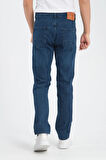 Düz Kesim Erkek Kot Pantolon - Esnek Kumaş, Normal Kalıp Jean (%98 Pamuk)
