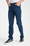 Likralı Regular Kesim Mavi Erkek Jean - Konforlu Pamuklu Pantolon