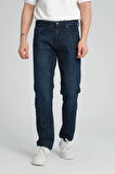 Erkek Regular Fit Düz Paça Kot Pantolon - Esnek %98 Pamuk %2 Likra Jean