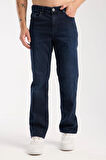 Erkek Regular Kesim Jean Pantolon %98 Pamuk %2 Elastan Koyu Denim Kot