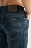 Erkek Kot Pantolon Jean Regular Fit Pamuklu Esnek Straight Leg Denim - %98 Pamuk 52 Lycra