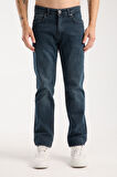 Erkek Kot Pantolon Jean Regular Fit Pamuklu Esnek Straight Leg Denim - %98 Pamuk 52 Lycra