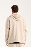 %100 Pamuk Erkek Oversize Fermuarlı Kapüşonlu Sweatshirt | Bol Kesim Hoodie