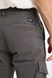 Erkek Kargo Pantolon Slim Fit - %98 Pamuk Likralı Yan Cepli Model