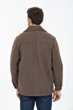 Oversize/Regular Fit Düğmeli %100 Pamuk Ceket - Kışlık Basic Model