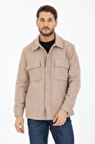 Oversize/Regular Fit Düğmeli %100 Pamuk Ceket - Kışlık Basic Model