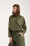 İpeksi Yumuşaklıkta Modal Kumaş Rahat Kesim Uzun Gömlek
