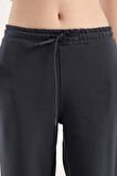 %100 Pamuk Geniş Paça Bağcıklı Kadın Pantolon/Eşofman Altı