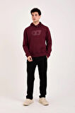 %100 Pamuk Relax Fit Erkek Hoodie – Ön Baskılı Kapüşonlu Sweatshirt