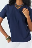 %100 Pamuklu Bisiklet Yaka Slim Fit Basic Kadın T-Shirt