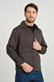 Erkek Regular Fit Gabardin Ceket - Mont