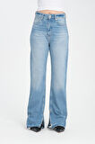 %100 Pamuk, Yüksek Bel Wide Leg Jeans