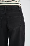 Yüksek Bel Wide Leg %100 Pamuk Jean Pantolon