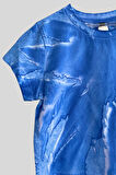 9-15 Yaş Batik Desen Kız Çocuk Moda Tshirt Saks
