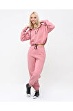 Yarım Fermuarlı Kapüşonlu Crop Sweatshirt 5502p
