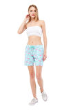 Desenli Deniz Şortu 6112