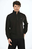Erkek Supersoft Yarım fermuar Yakalı Selanik Kumaş Sweatshirt 5237-S