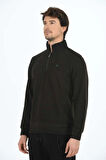 Erkek Supersoft Yarım fermuar Yakalı Selanik Kumaş Sweatshirt 5237-S