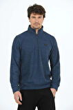 Erkek Supersoft Yarım fermuar Yakalı Selanik Kumaş Sweatshirt 5237-S