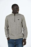 Erkek Supersoft Yarım fermuar Yakalı Selanik Kumaş Sweatshirt 5237-S