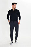 Erkek Polycotton Esnek Jogger Pantalon Siyah 5801-S