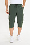 Erkek StretchFit Kargo Cepli Esnek Kapri Bej 6035-B