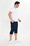 Erkek StretchFit Kargo Cepli Esnek Kapri Bej 6035-B