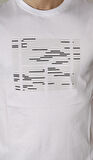 GLOBAY 3170 HSK BASKILI PENYE T-SHIRT-BEYAZ