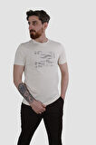 GLOBAY 3170 HSK BASKILI PENYE T-SHIRT-BEJ