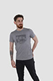 GLOBAY 3074 HSK BASKILI PENYE T-SHIRT-ANTRASİT