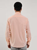 Dufy Turuncu Erkek Regular Fit Düz Brent Düğmeli Yaka Uzun Kol Gömlek - 102234