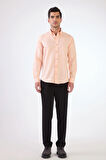 Somon Erkek Slim Fit Düz Brent Düğmeli Yaka Uzun Kol Gömlek - 102484