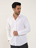 Dufy Beyaz Erkek Regular Fit Klasik Yaka Uzun Kol Gömlek - 103124