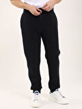Dufy Lacivert Erkek Oversize Pamuklu Casual Eşofman Altı - 103752