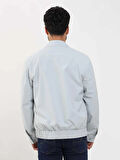 Dufy Gri Erkek Regular Fit Düz Klasik Yaka Bomber Mont - 104404