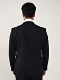 Dufy Lacivert Erkek Slim Fit Düz Kruvaze Yaka Takım Elbise - 104423
