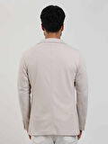 Dufy Krem Erkek Slim Fit Düz Mono Yaka Casual Ceket - 104445