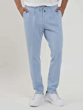 Dufy Mavi Erkek Slim Fit Fitilli Jogger Pantolon - 104486