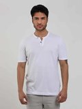 Dufy Beyaz Erkek Slim Fit Düz Düğmeli O Yaka Kazak - 104626