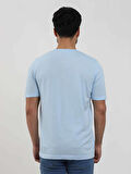 Dufy Buz Mavisi Erkek Slim Fit Düz Düğmeli O Yaka Kazak - 104636