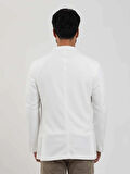 Dufy Ekru Erkek Slim Fit Düz Mono Yaka Casual Ceket - 104444